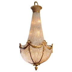 Antique Chandelier.  Basket style chandelier