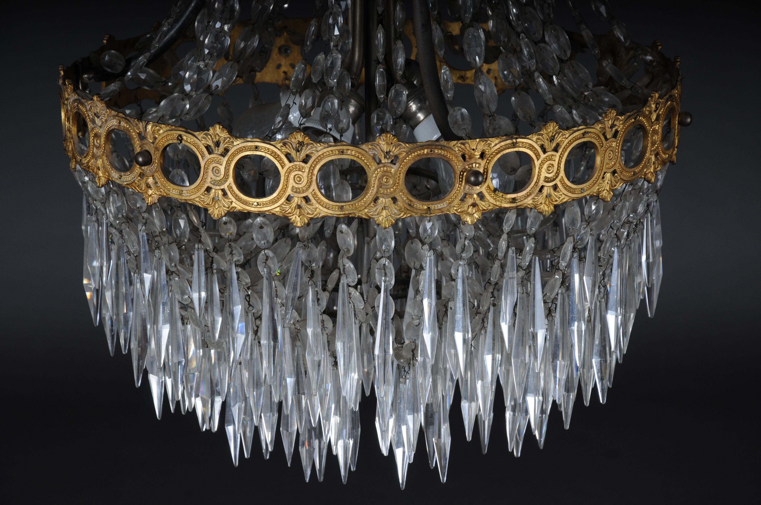 Dorato Antico lampadario in stile Biedermeier, circa 1900 in vendita