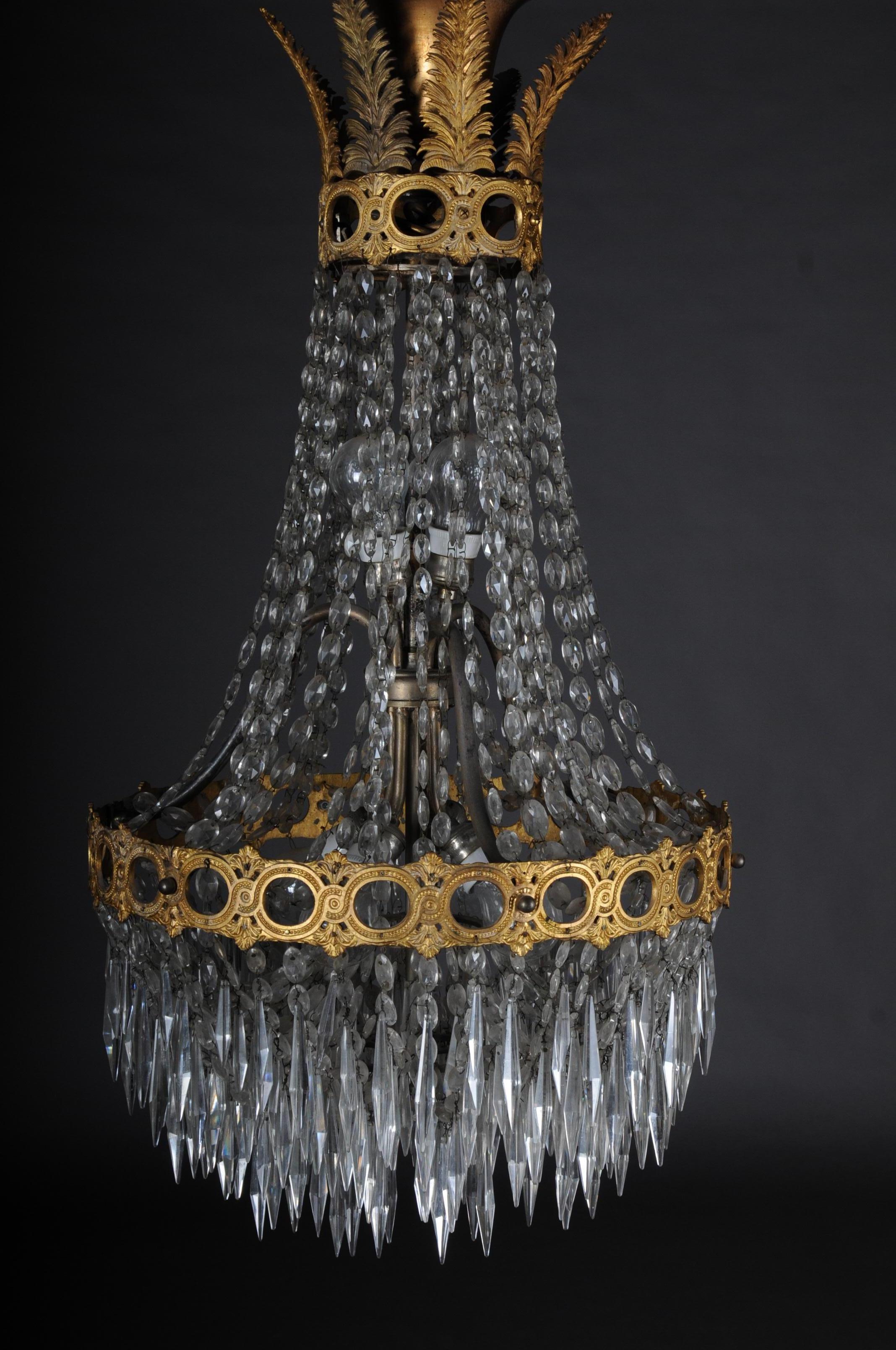 Antique Chandelier Biedermeier Style, circa 1900 In Good Condition For Sale In Berlin, DE