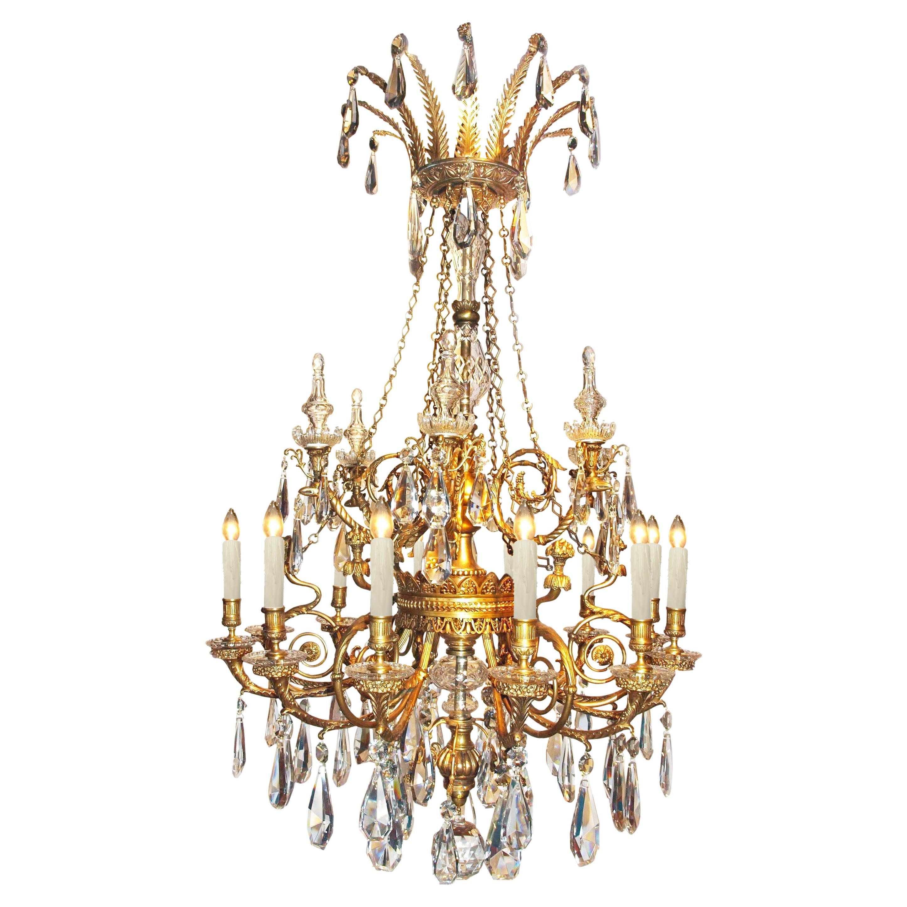 Antique Chandelier. Empire style chandelier For Sale