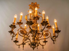 Lustre ancien pour 15 ampoules