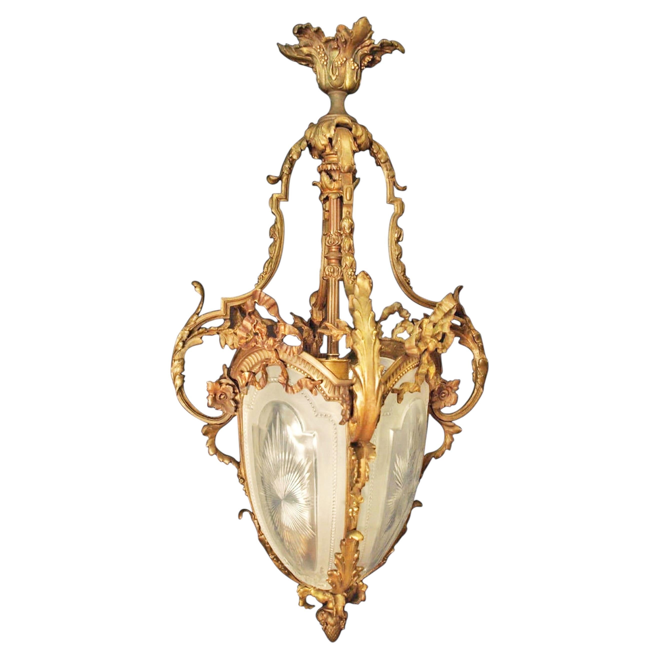 Antique Chandelier. French Lantern For Sale