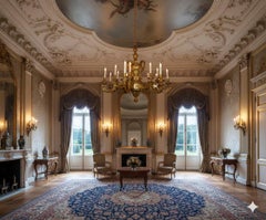 Antique Chandelier. Giltwood chandelier