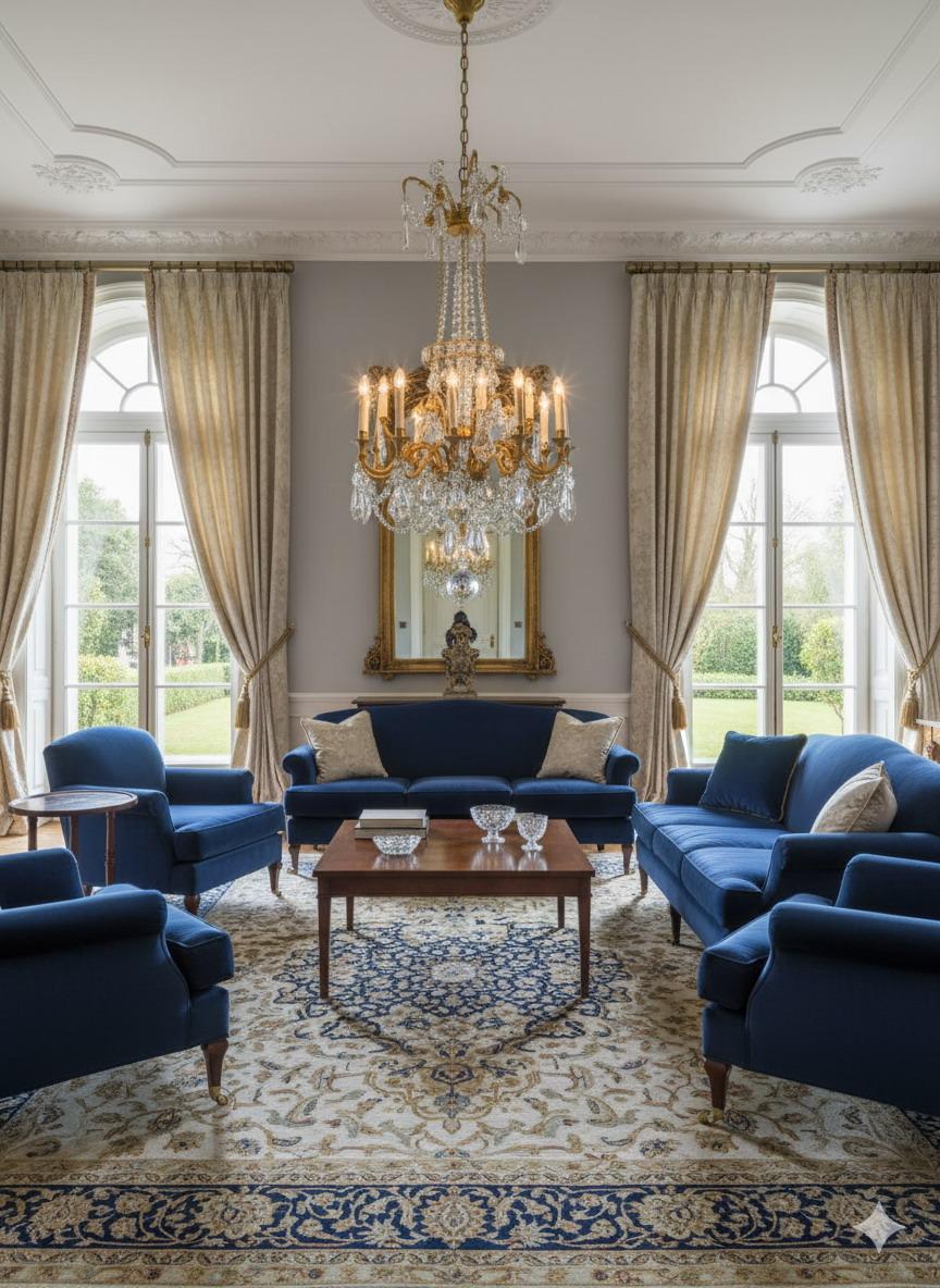 Superbe lustre de style Louis Philippe en bronze doré et cristal, comprenant quatre pyramides de cristal illuminées et des pendentifs en cristal taillé à la main, détails exquis dans la monture en bronze.