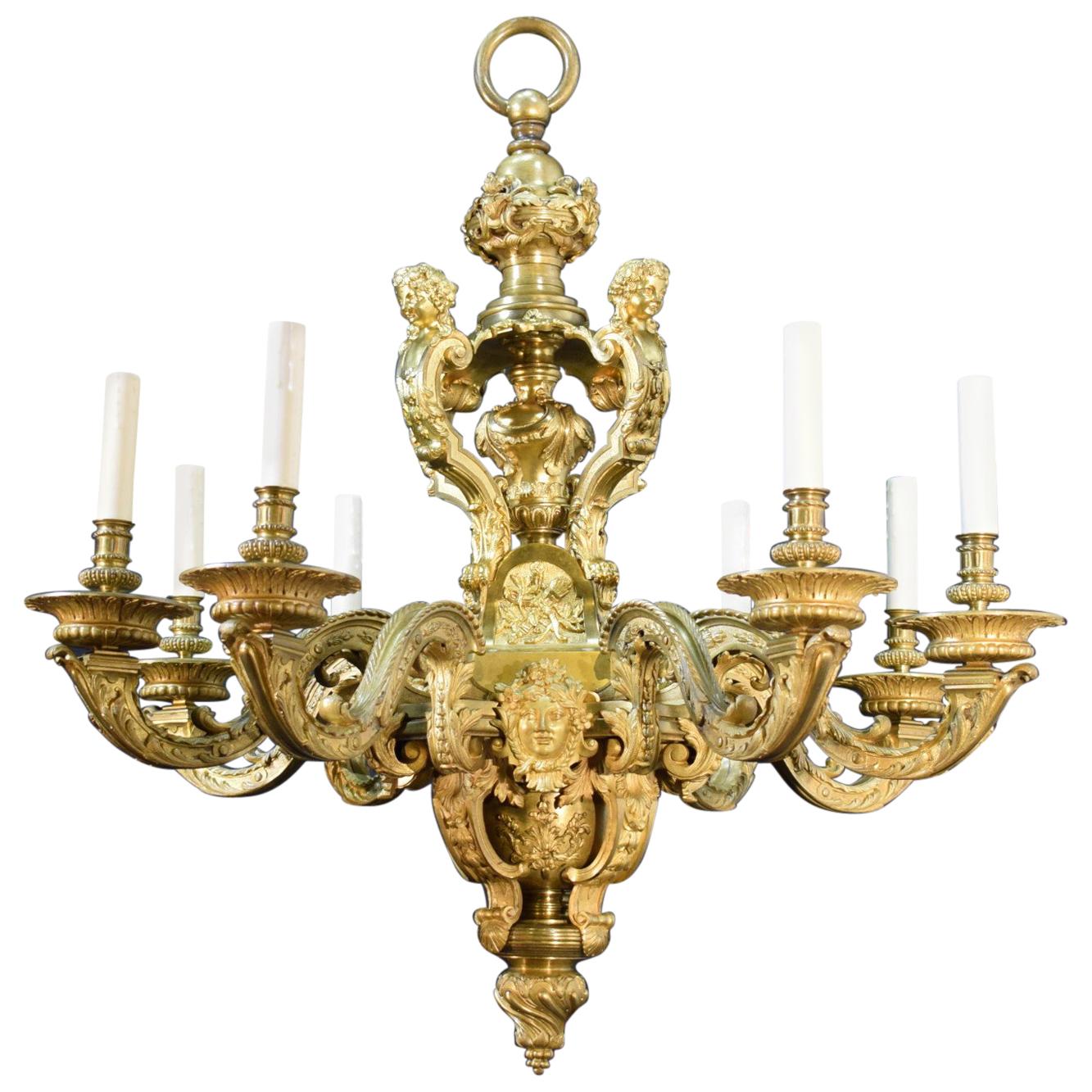 Antique Chandelier, Louis XIV Style For Sale