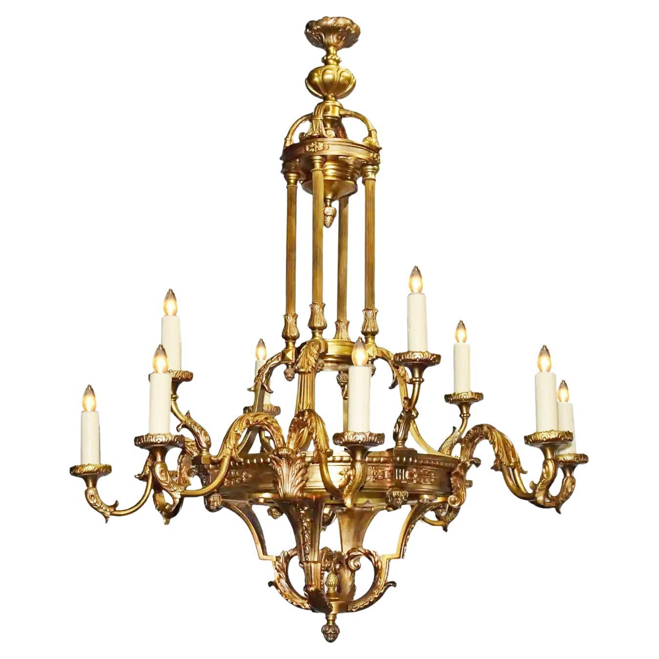 Antique Chandelier, Neoclassical For Sale