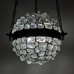 Antique chandelier on chains in Art Nouveau style, Austria, early 20th century