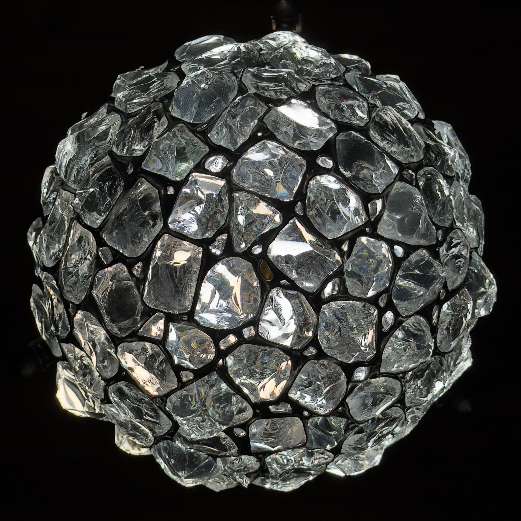 Austrian Antique chandelier on chains in Art Nouveau style, Austria, early 20th century For Sale