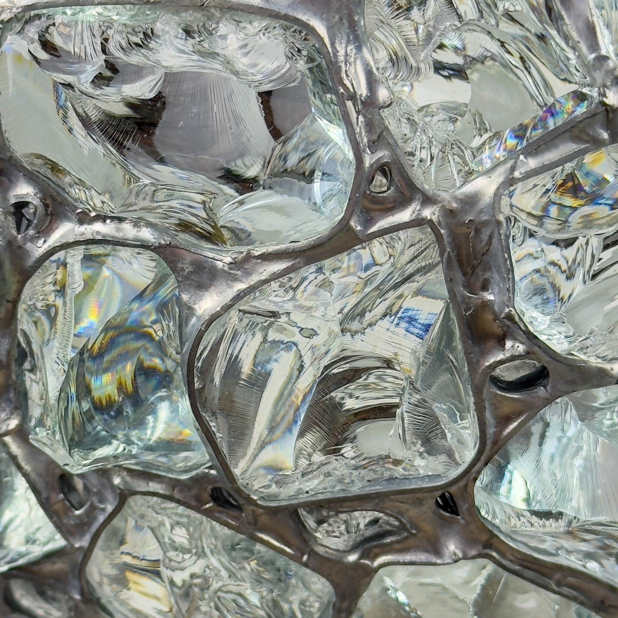 Antique chandelier on chains in Art Nouveau style, Austria, early 20th century For Sale 3