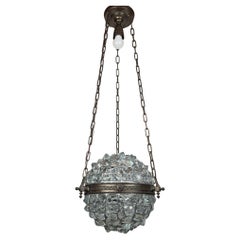 Antique chandelier on chains in Art Nouveau style, Austria, early 20th century