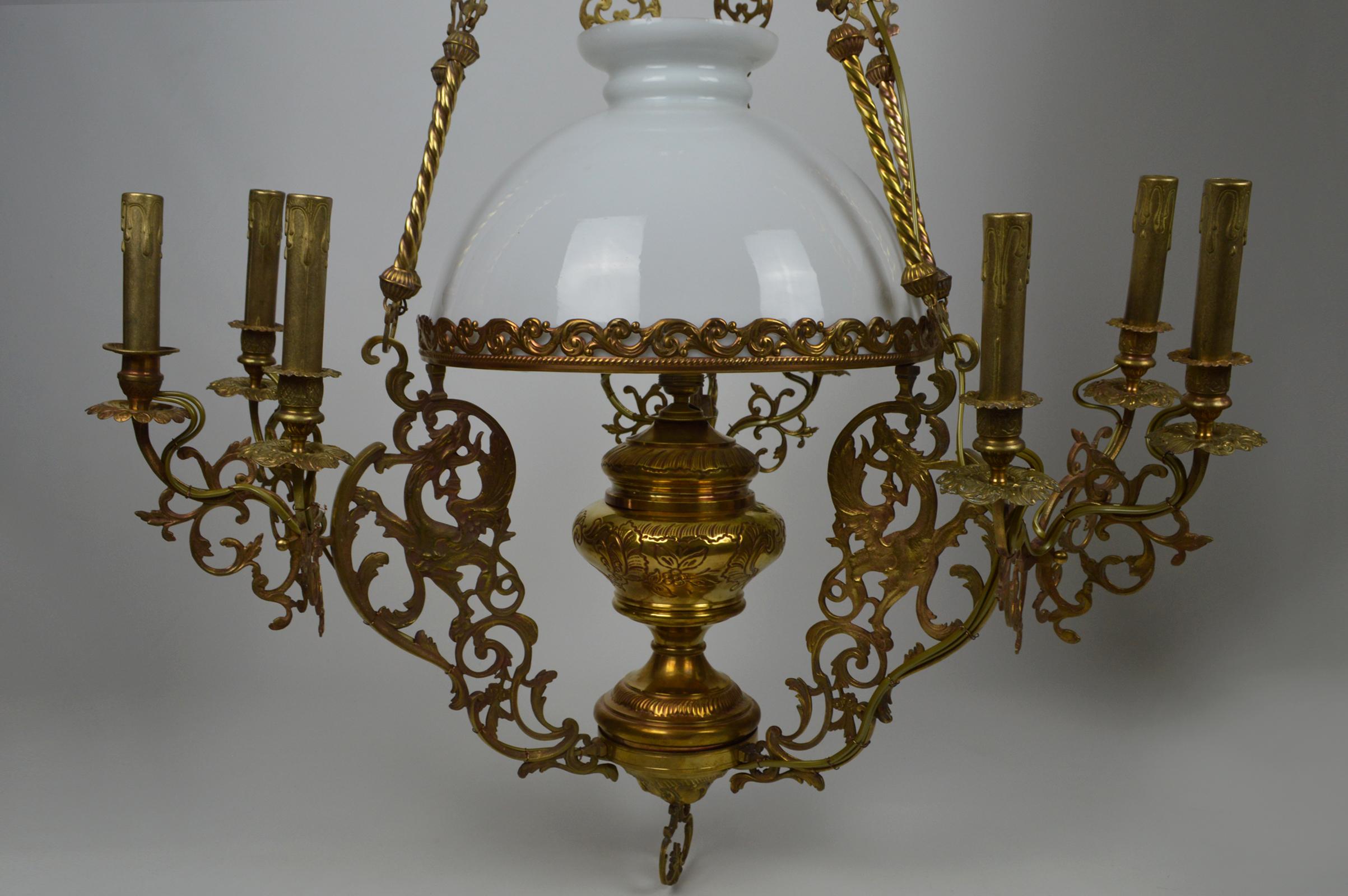 brass antique chandelier