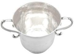 Antique Channel Islands Silver Porringer Circa 1810