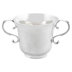 Antique Channel Islands Silver Porringer Circa 1810