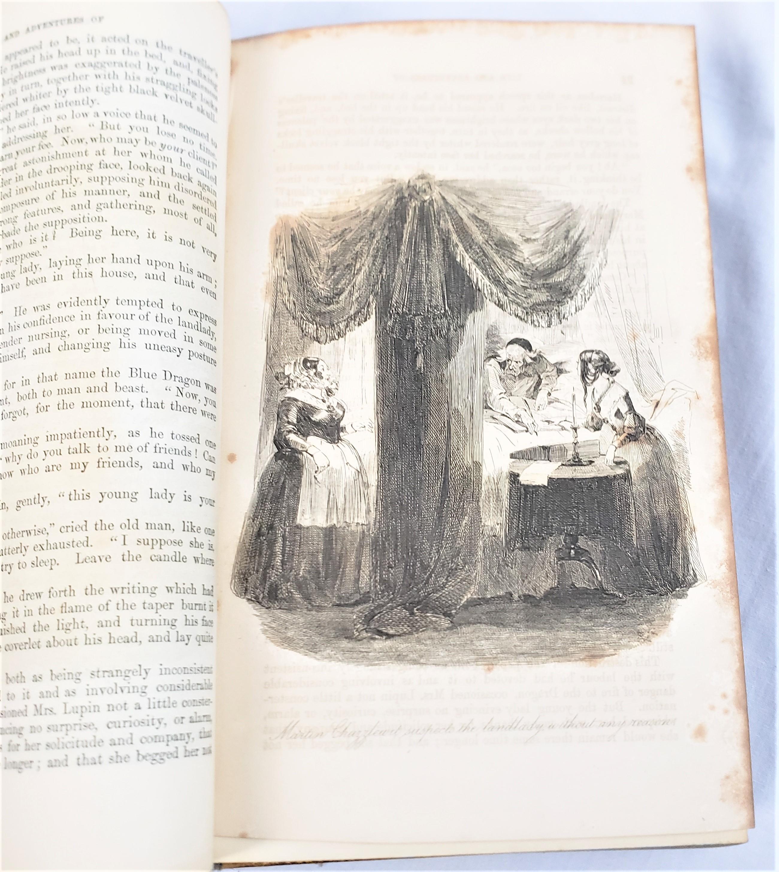 Antike Charles Dickens Erste Ausgabe Martin Chuzzlewit 1844 Chapman & Hall Buch im Angebot 2