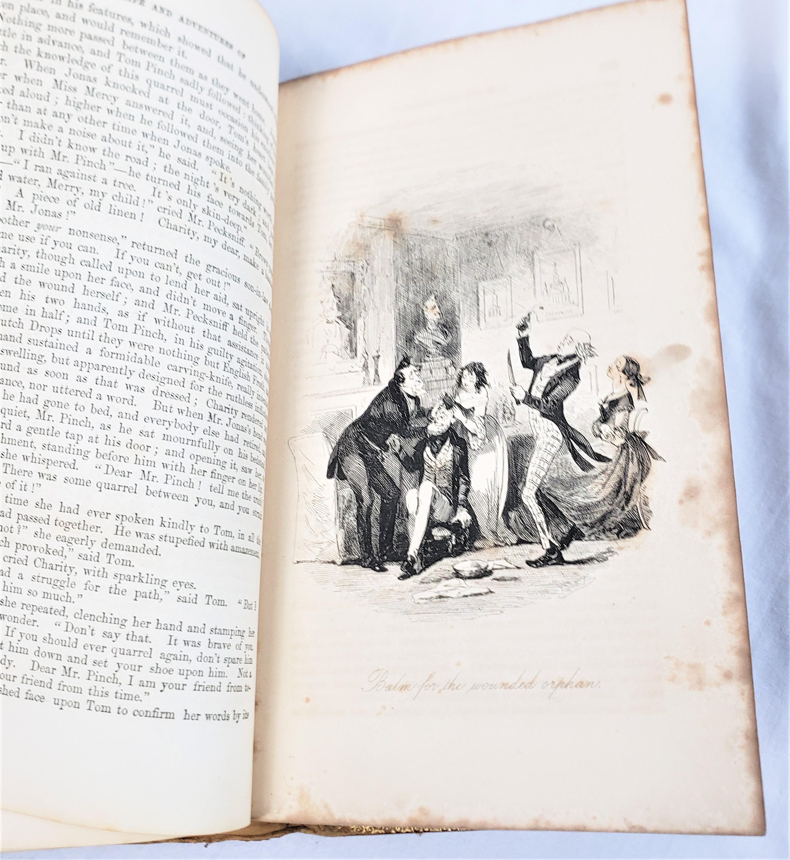Antique Charles Dickens First Edition Martin Chuzzlewit 1844 Chapman & Hall Book For Sale 5