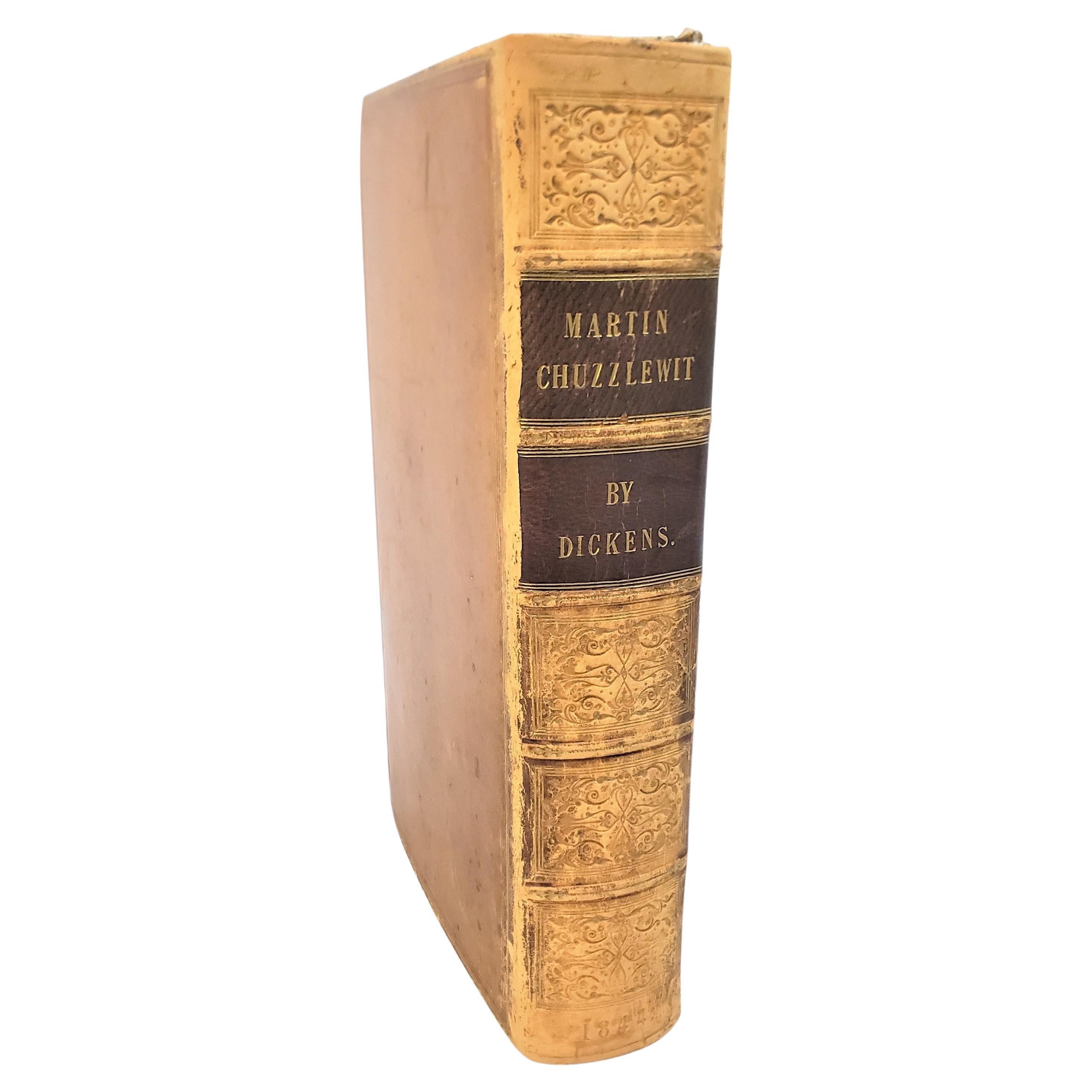Antique Charles Dickens First Edition Martin Chuzzlewit 1844 Chapman & Hall Book For Sale