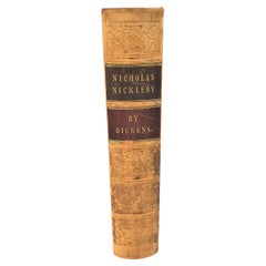 Antique Charles Dickens First Edition Nicholas Nickleby 1839 Chapman & Hall Book