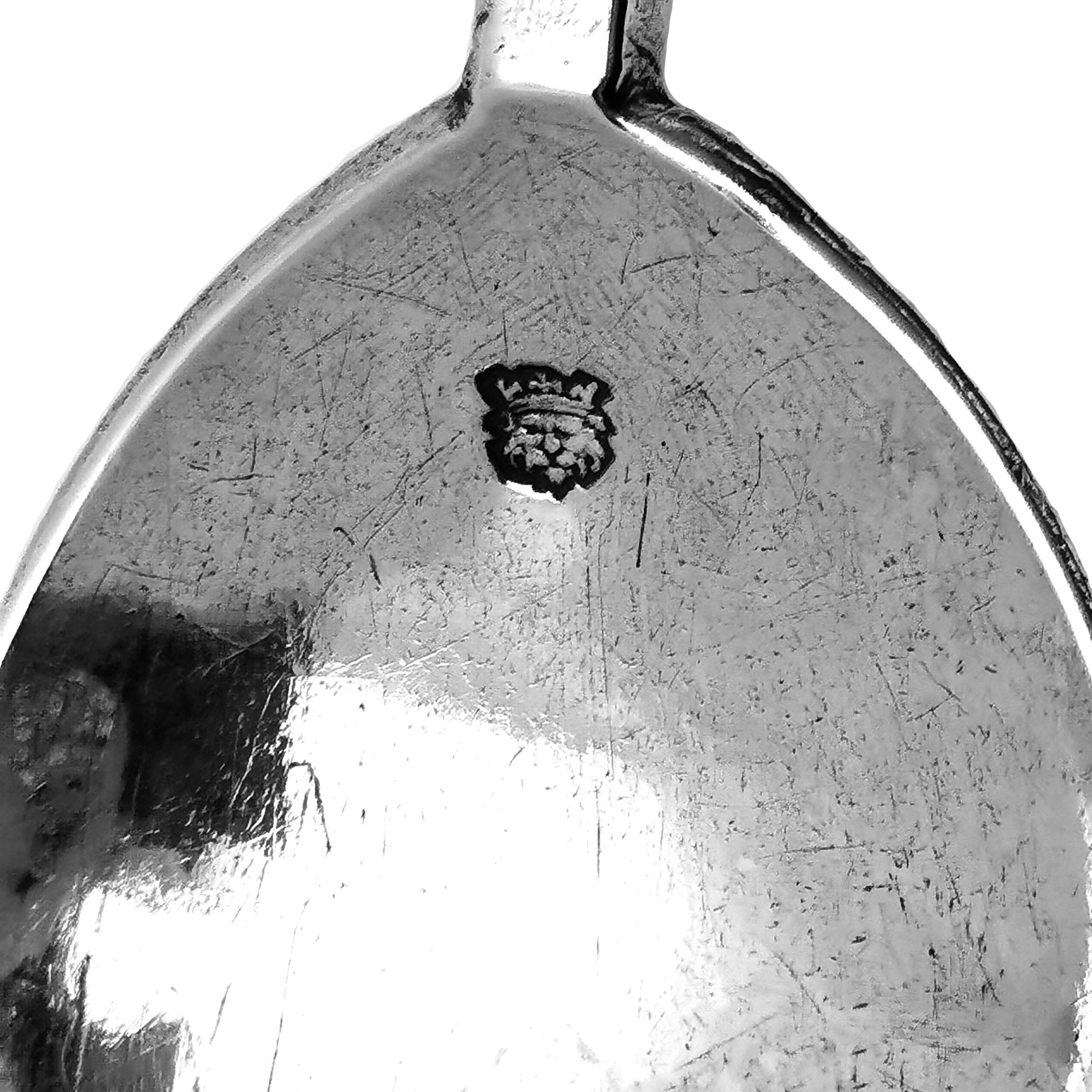 18th Century and Earlier Antique Charles I Silver Seal Topped Spoon 1642 17th Century Early English
