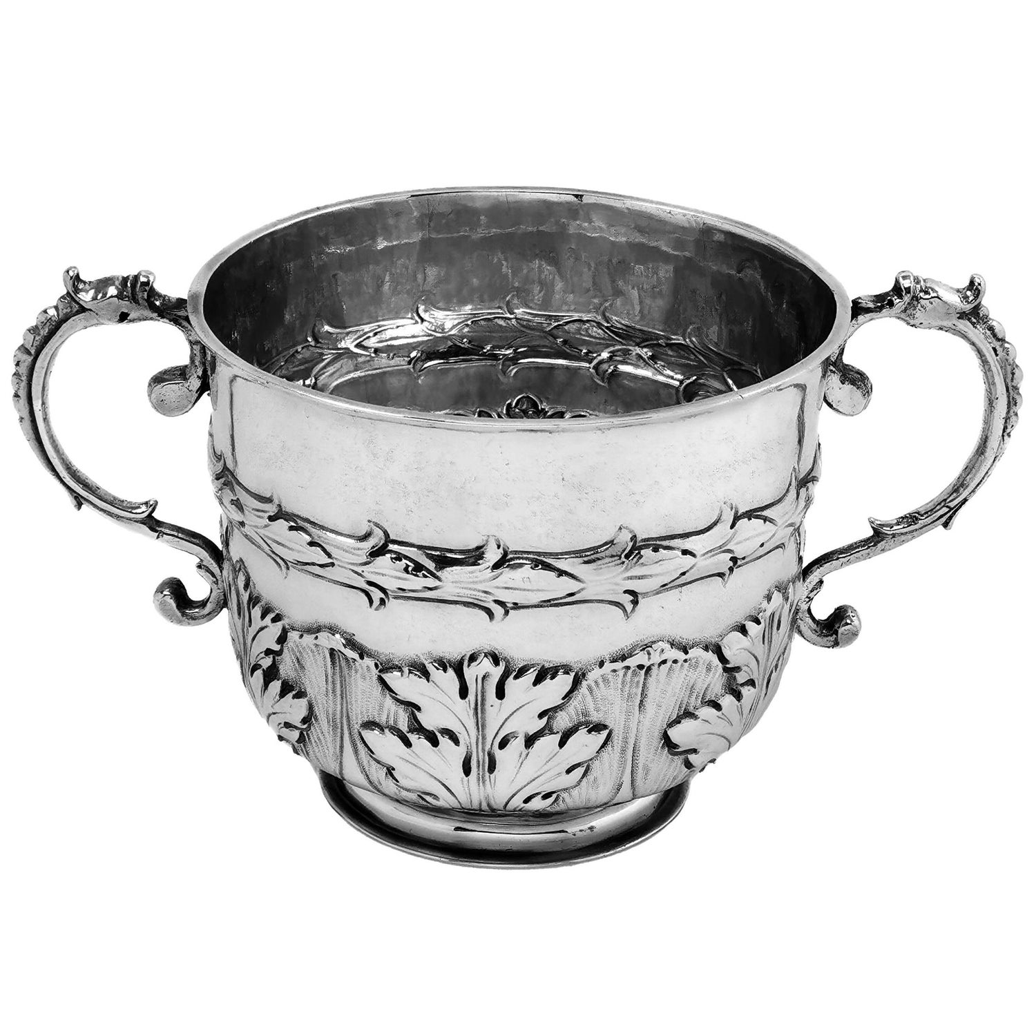 Antique Charles II 17th Century Sterling Silver Porringer Cup, 1679