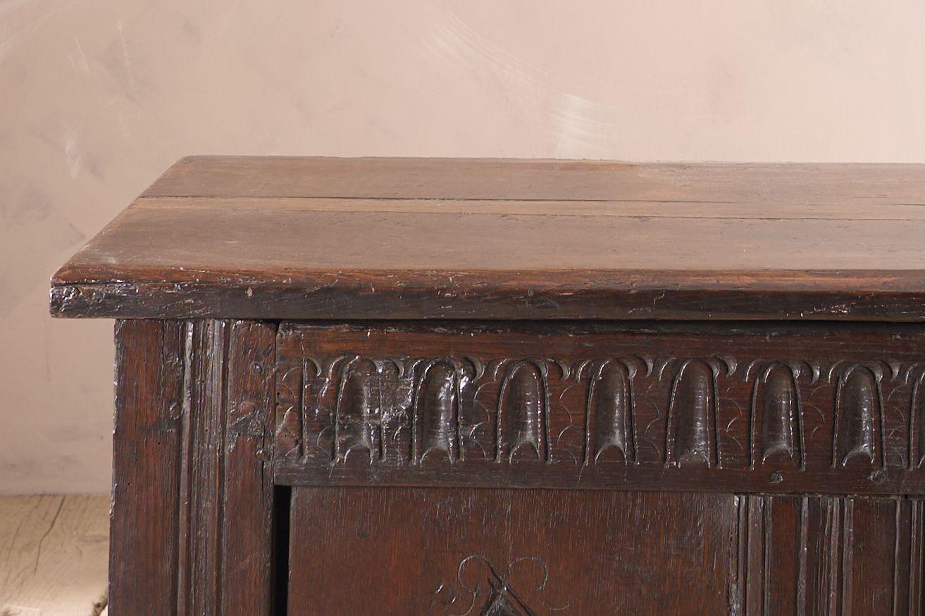 18th Century and Earlier Antique Charles II Oak coffer