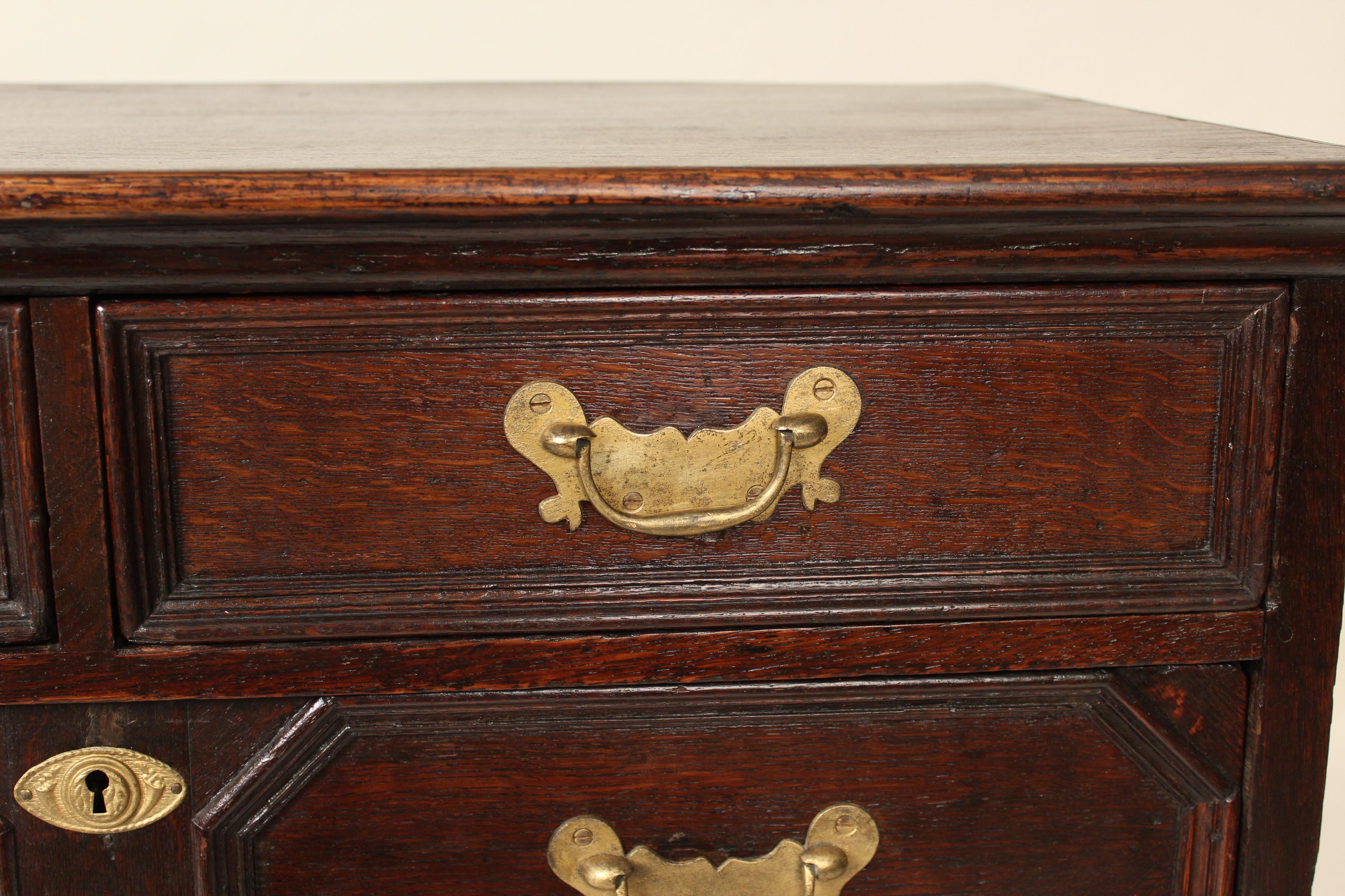 Antique Charles II Style Oak Chest of Drawers For Sale 2