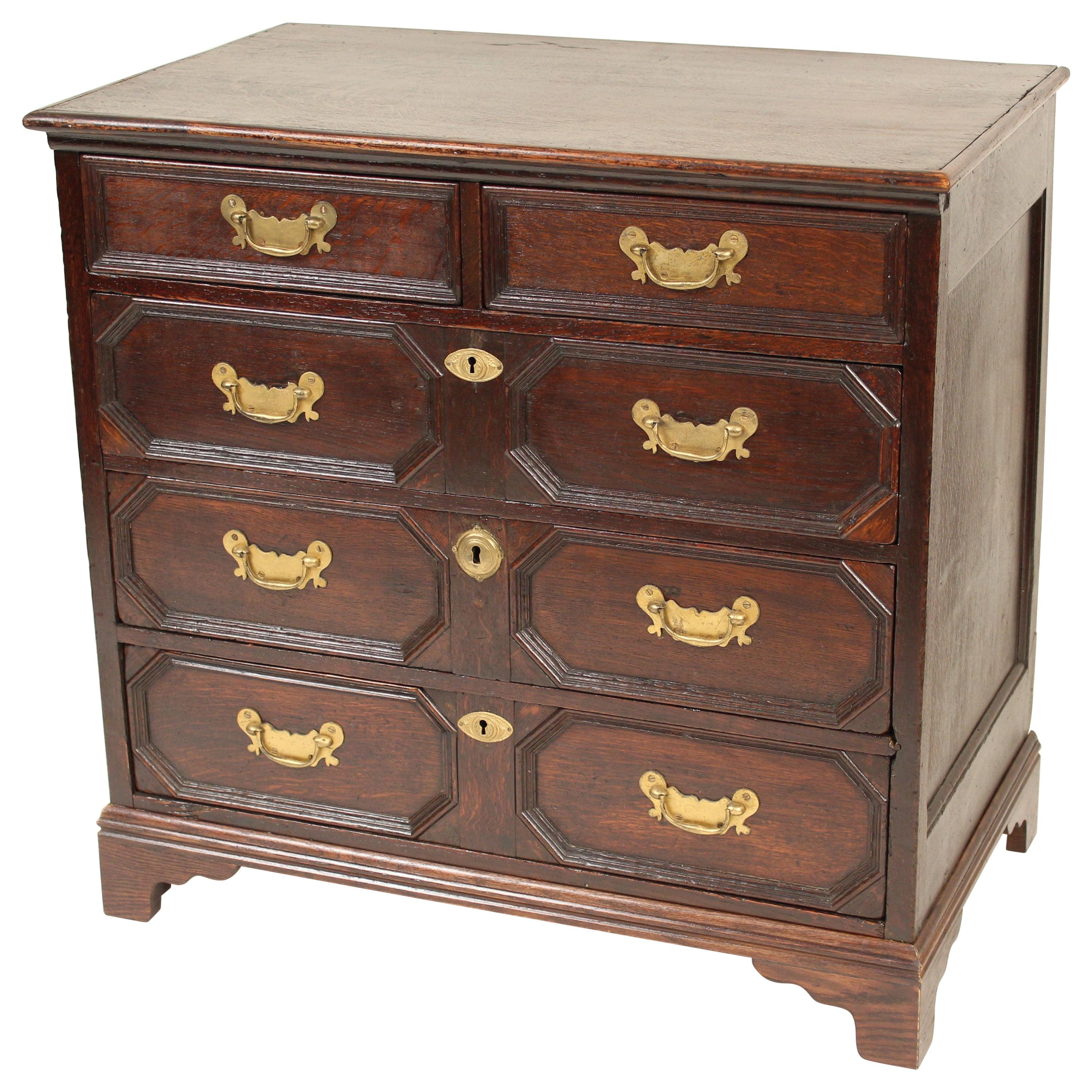 Antique Charles II Style Oak Chest of Drawers For Sale