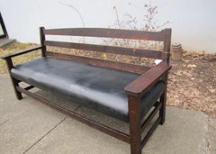 Antique Charles LIMBERT Drop Arm Settle - Stickley Era - W2724  SALE      SALE