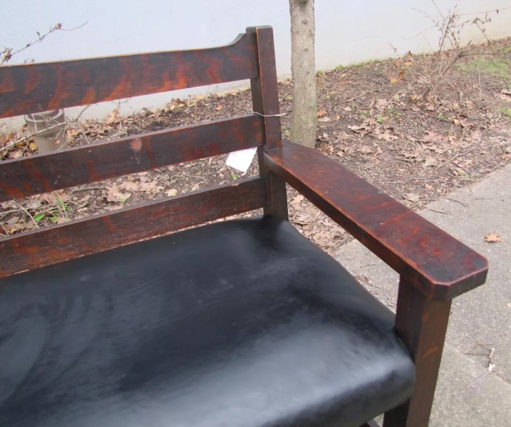 American Antique Charles Limbert Drop Arm Settle - Stickley Era - W2724  SALE   SALE For Sale