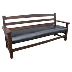 Antique Charles Limbert Drop Arm Settle - Stickley Era - W2724  SALE   SALE