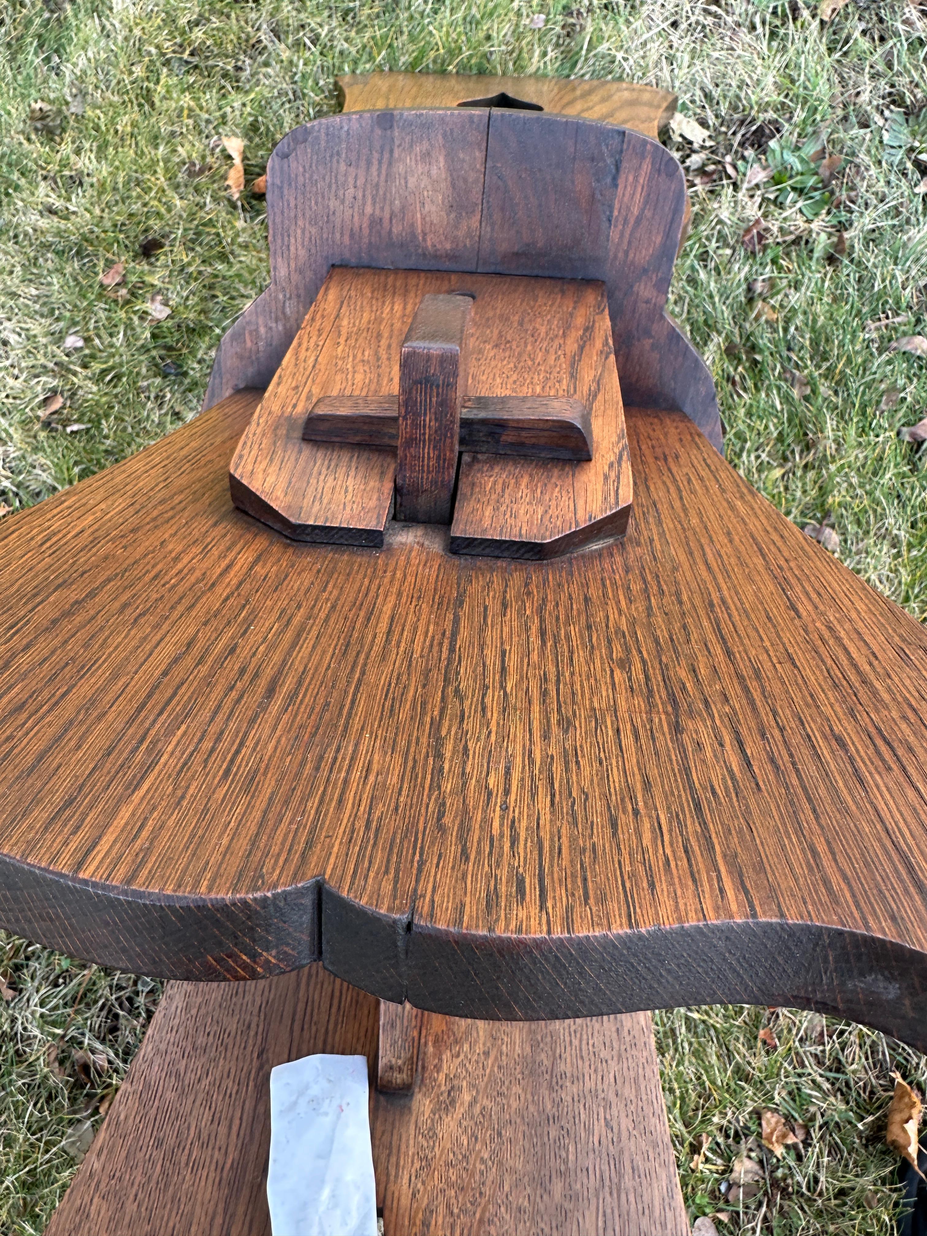 ANTIQUE CHARLES LIMBERT  Hall Chair / Bicycle Chair - Stickley Era - W7660 3