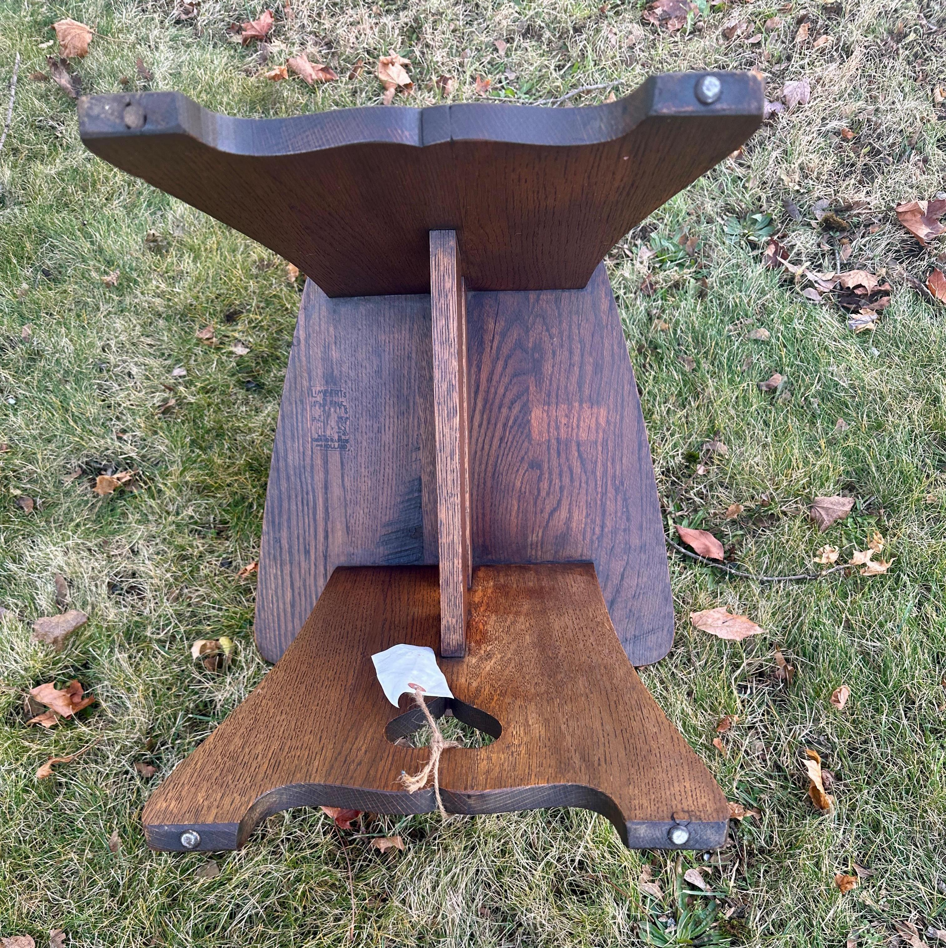 ANTIQUE CHARLES LIMBERT  Hall Chair / Bicycle Chair - Stickley Era - W7660 4