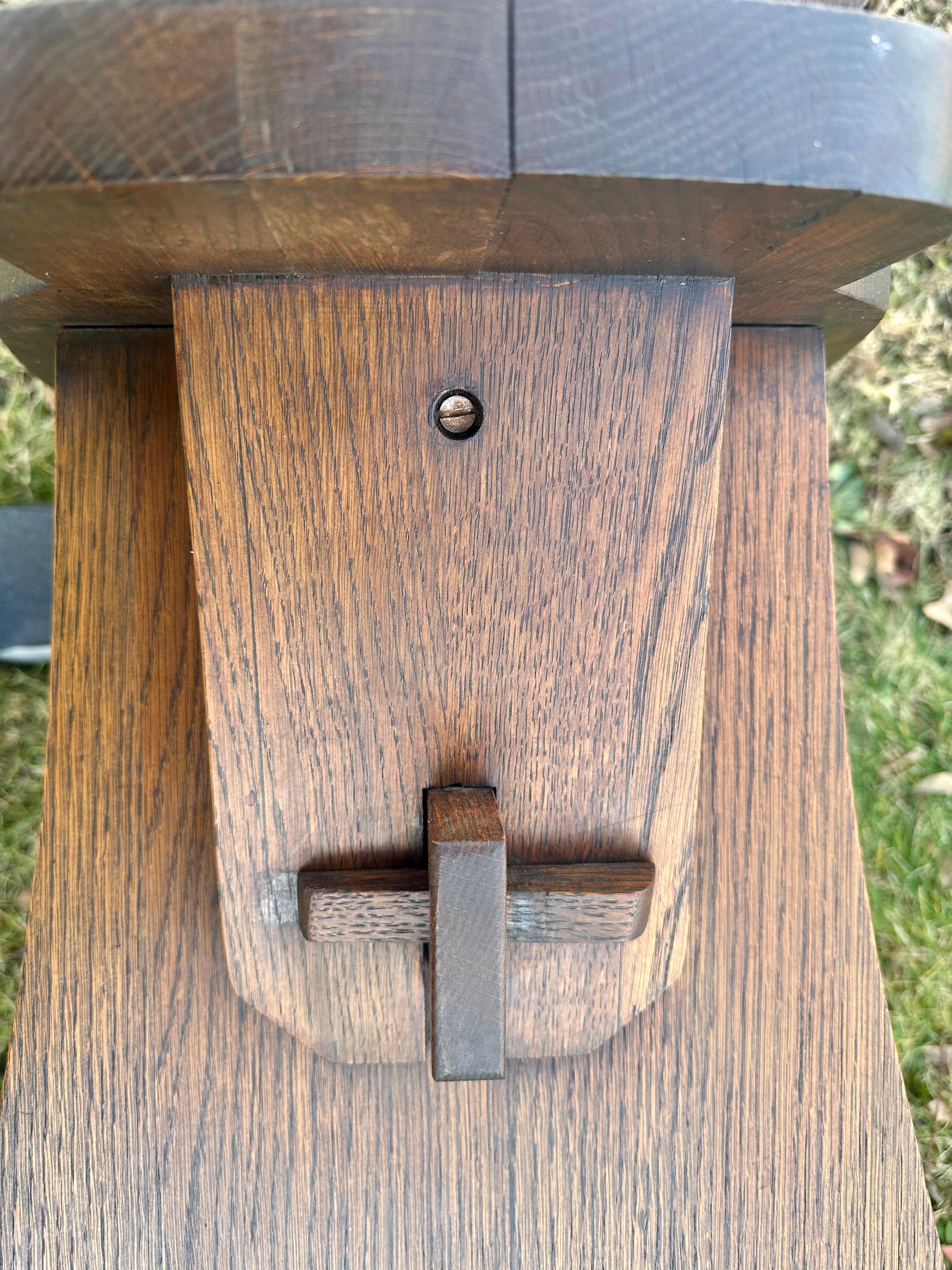 ANTIQUE CHARLES LIMBERT  Hall Chair / Bicycle Chair - Stickley Era - W7660 6