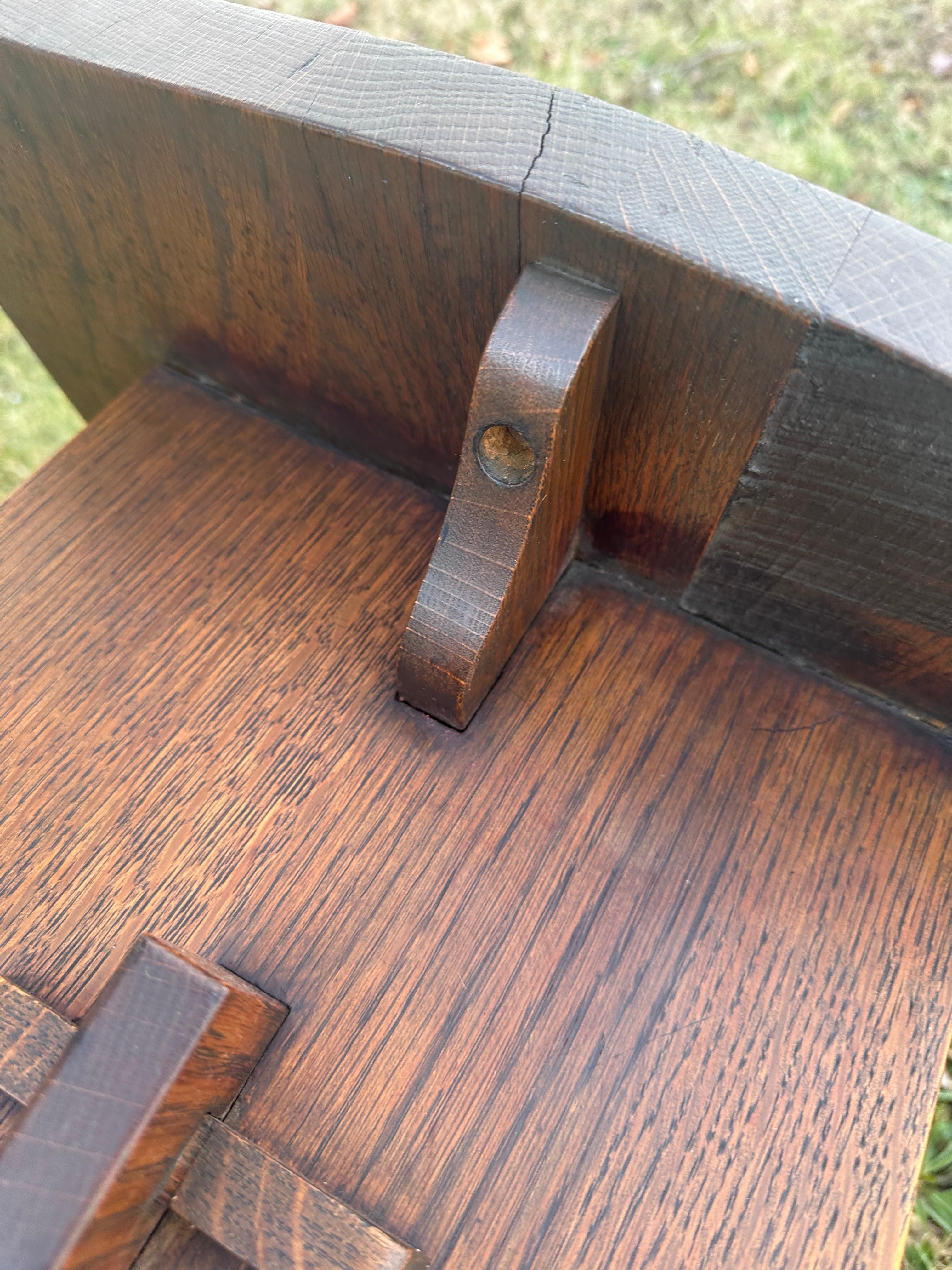 ANTIQUE CHARLES LIMBERT  Hall Chair / Bicycle Chair - Stickley Era - W7660 9