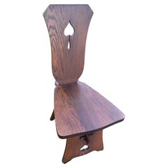 ANTIQUE CHARLES LIMBERT  Hall Chair / Bicycle Chair - Stickley Era - W7660