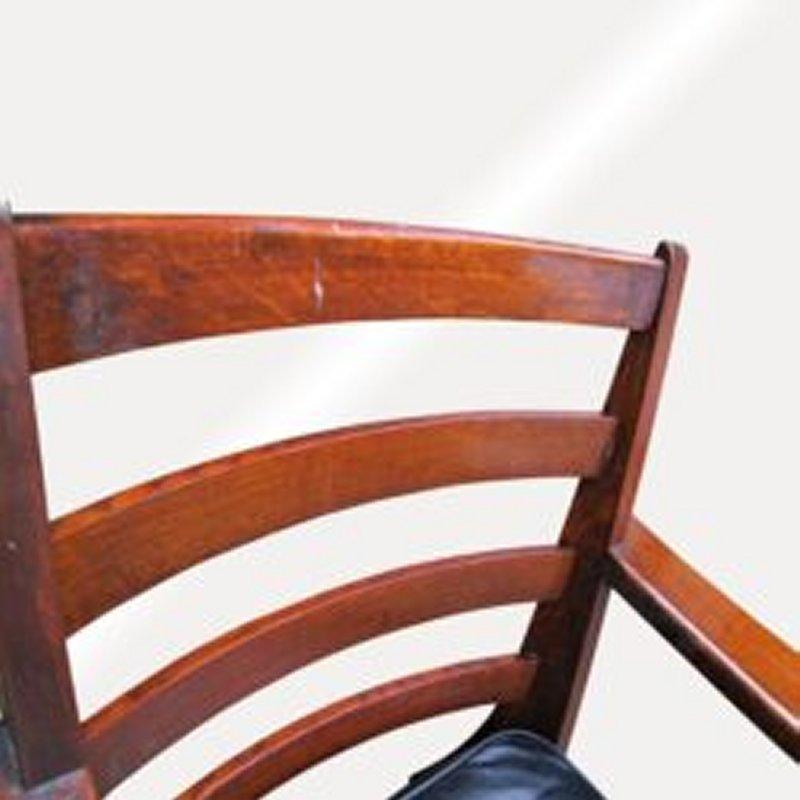 Sillón con Reposabrazos Antiguo Charles LIMBERT en forma de CUBO - W5123 en venta 3