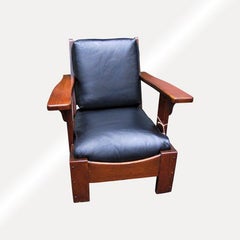 signed Antique Charles LIMBERT Large Arm Chair in CUBE Form - W5123 ON SALE