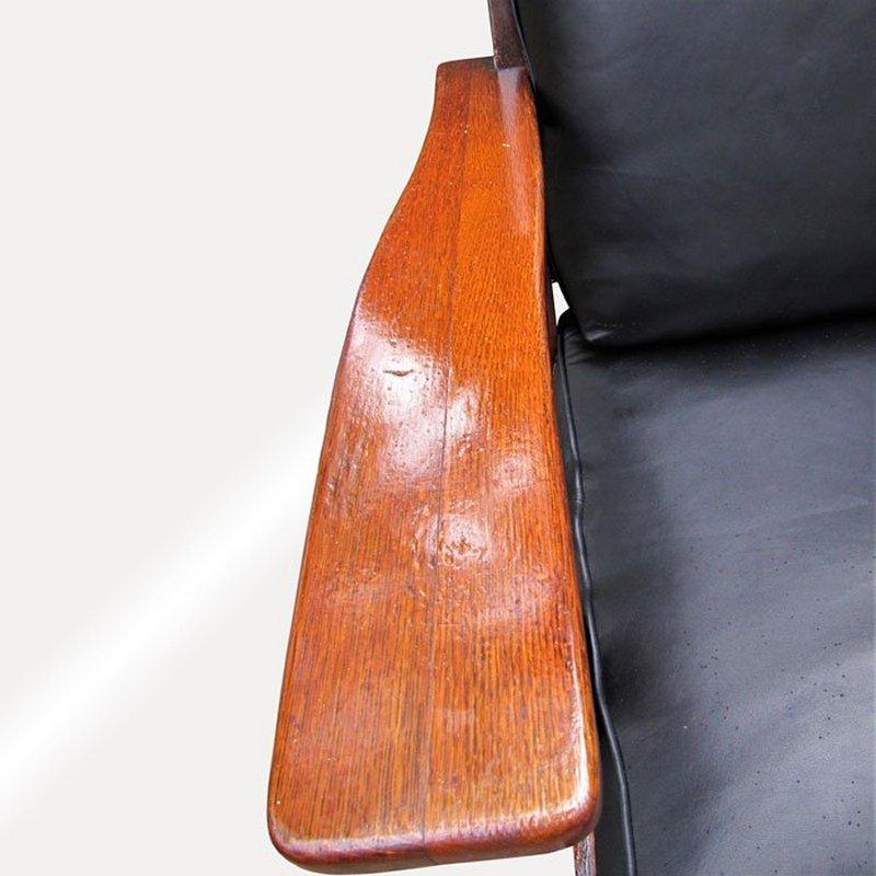 Sillón con Reposabrazos Antiguo Charles LIMBERT en forma de CUBO - W5123 siglo XX en venta