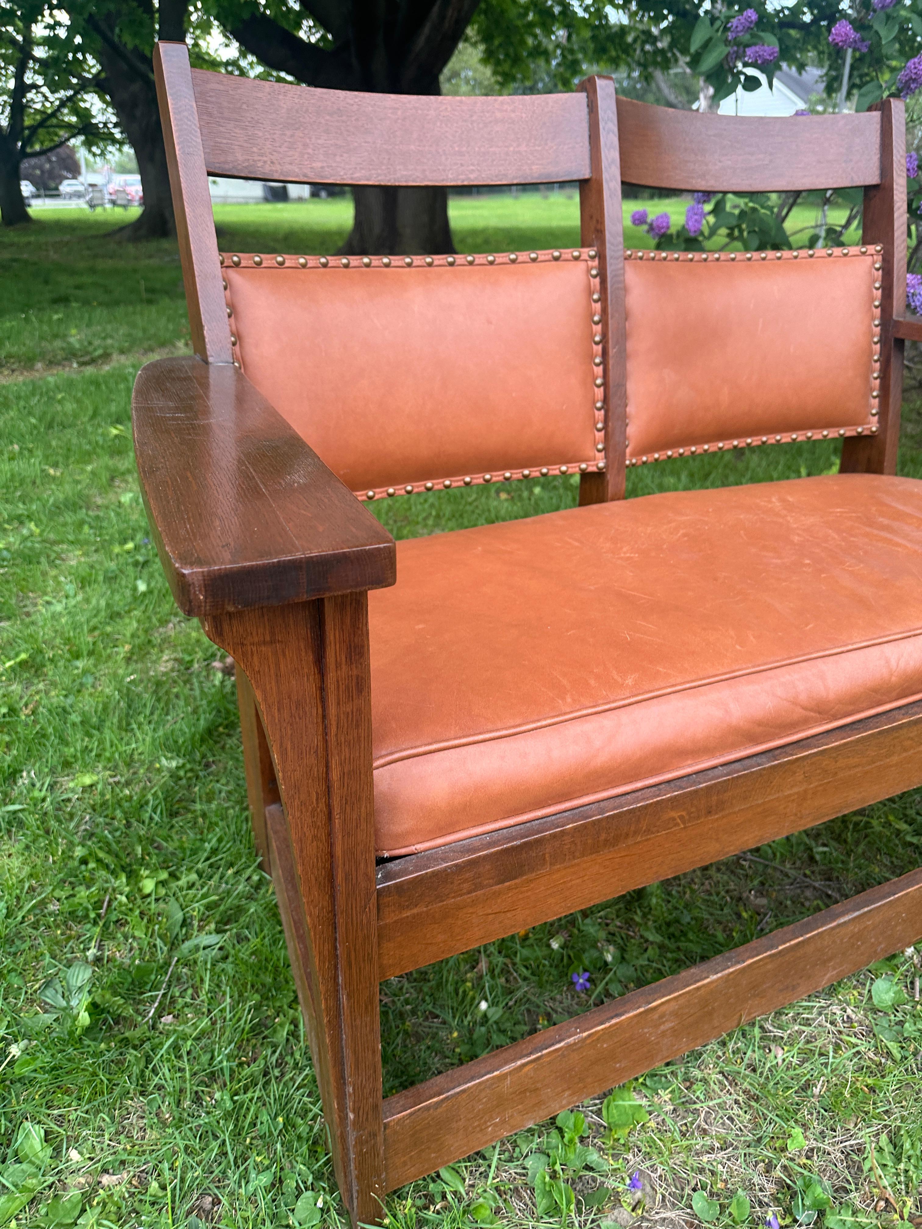 Antico divano Charles Limbert, marchiato! - W5010 in vendita 7