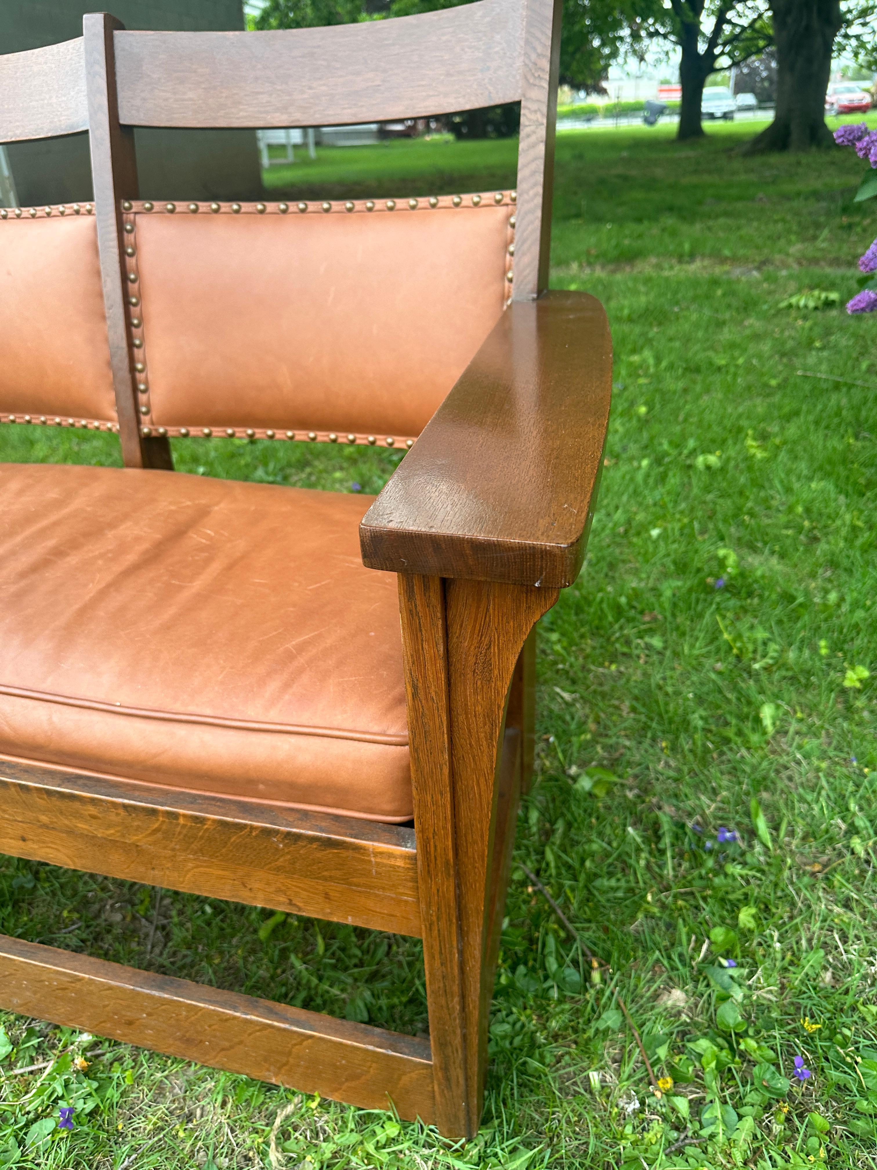Antico divano Charles Limbert, marchiato! - W5010 in vendita 8