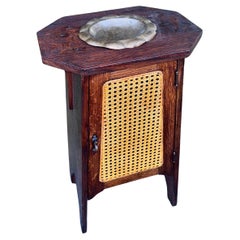 Antique Charles Limburg small stand with a door- W7205