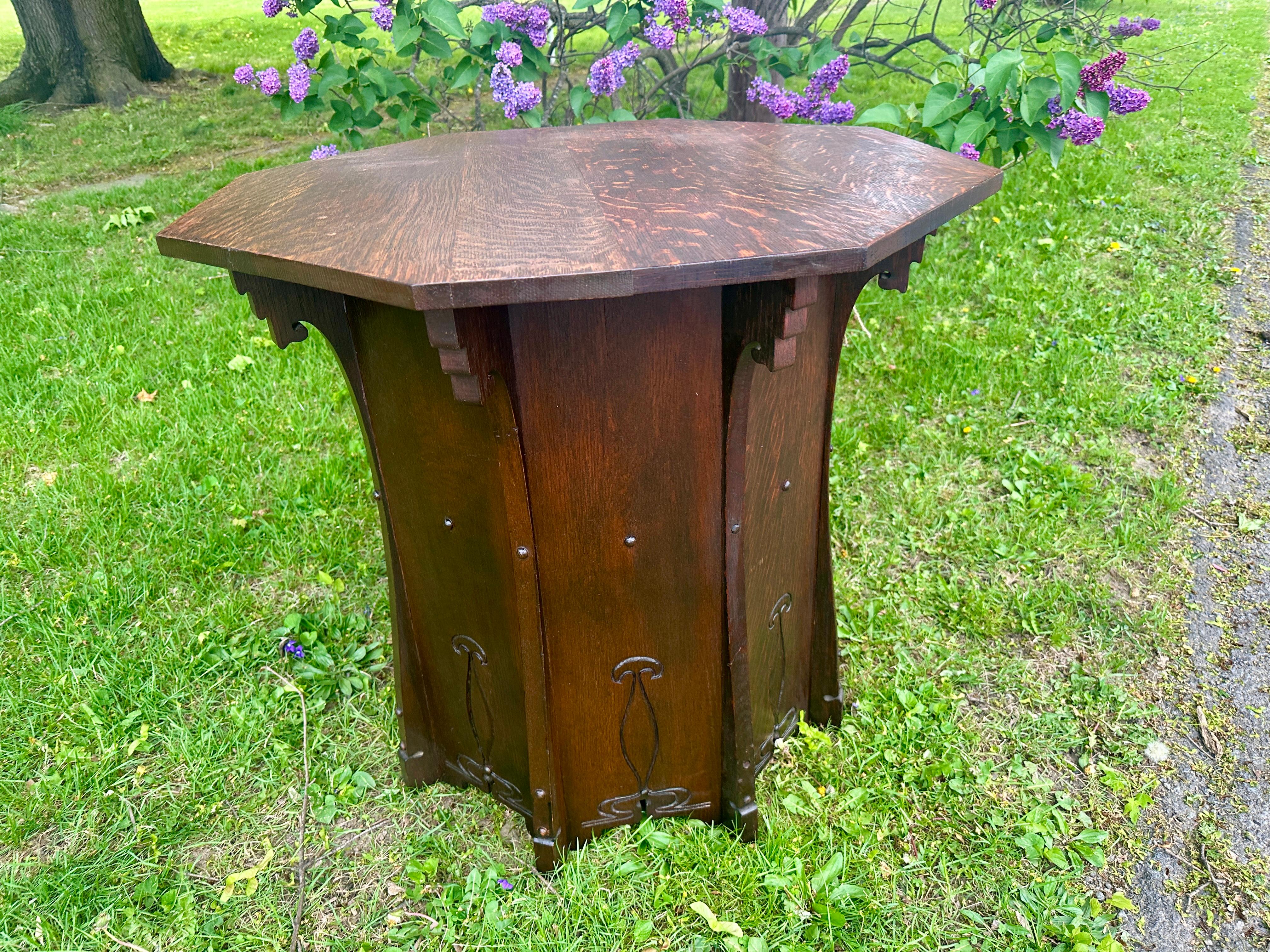 Antique Charles ROHLFS Center Table -  Stickley era  W7684      MUST  SELL For Sale 1