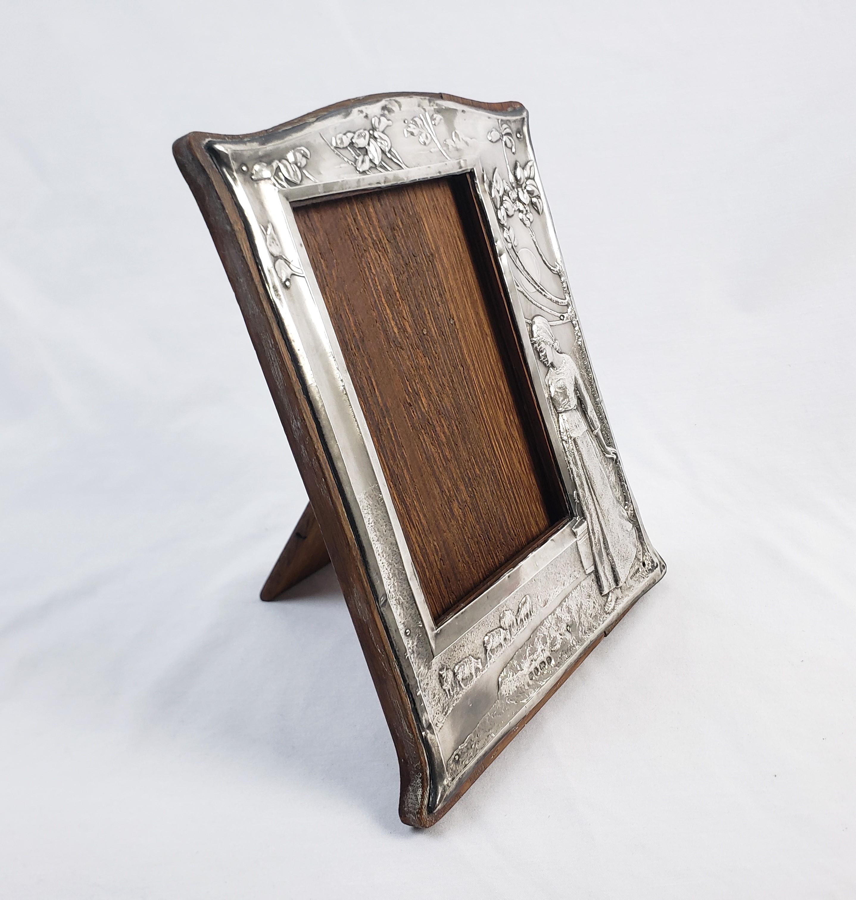 Antique Charles S. Green Arts & Crafts Sterling Silver Picture or Mirror Frame For Sale 1