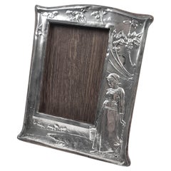 Ancien cadre de tableau ou de miroir en argent sterling Charles S. Green Arts & Crafts