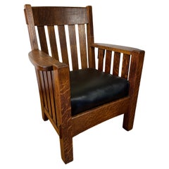 Antique Charles Stickley Large Arm Chair - W2086