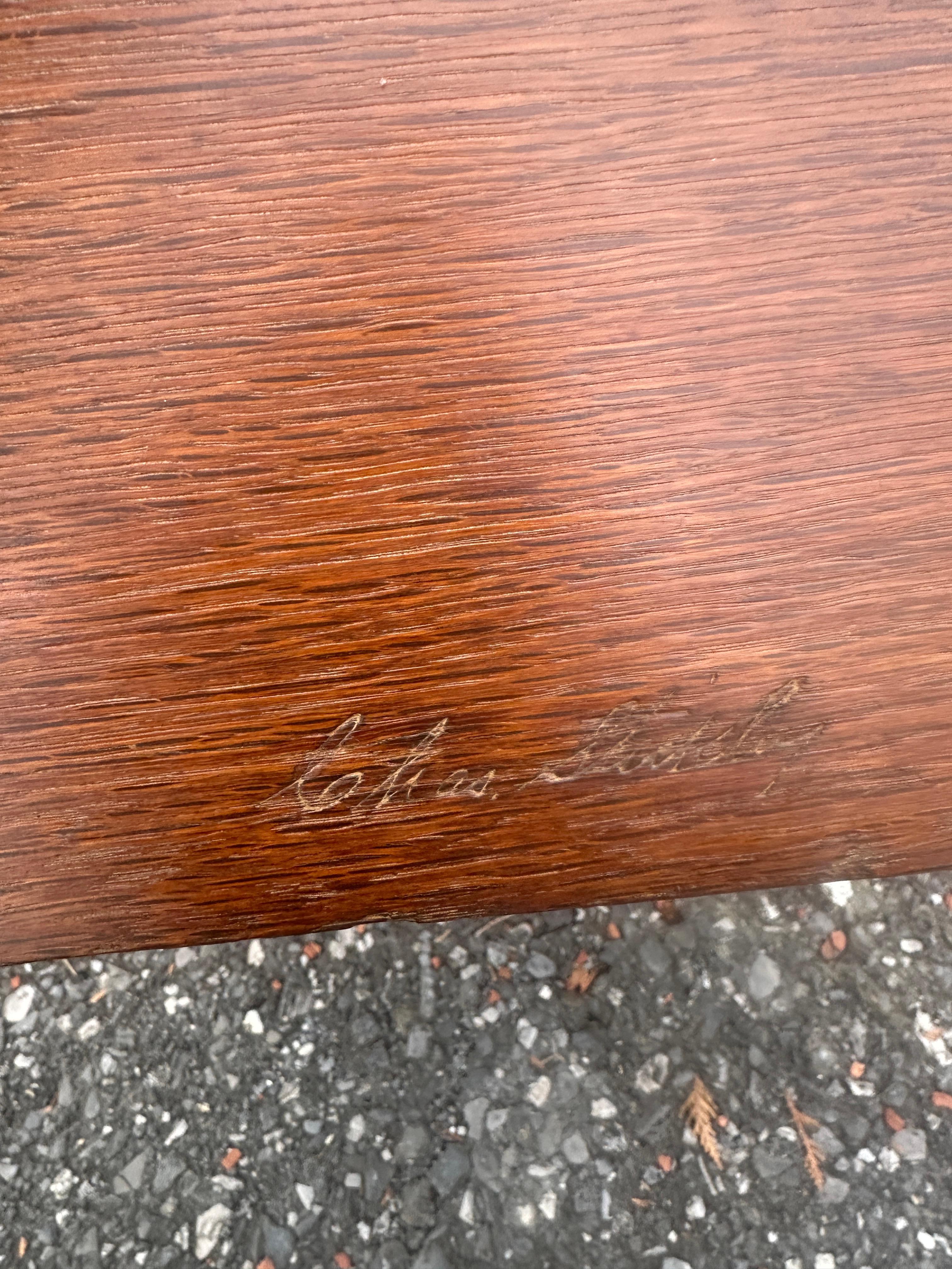 Antique Charles STICKLEY  Large Arm Chair with Slats to Each Arm - #W8106 SALE 6
