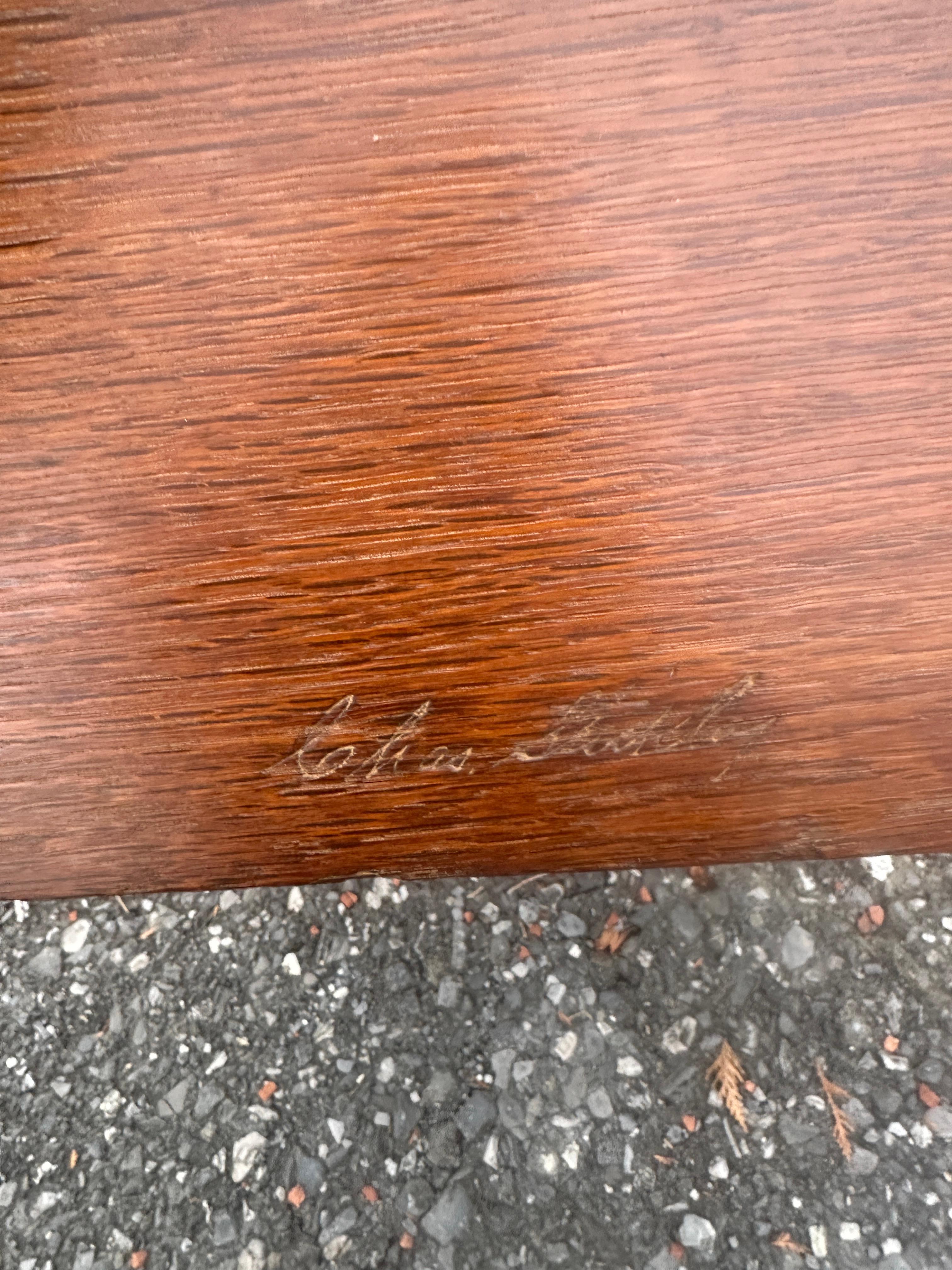 20th Century Antique Charles STICKLEY  Large Arm Chair with Slats to Each Arm - #W8106 SALE