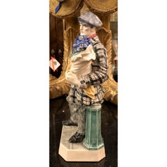 Charles Vyse British Studio Art Pottery Figure of Cineraria Boy, circa 1925