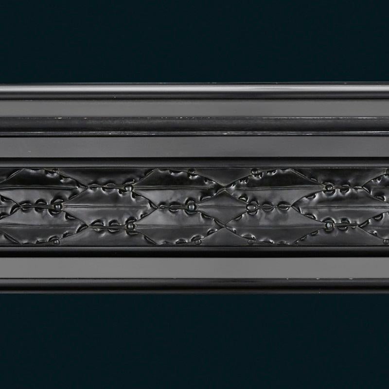 French Antique Charles X Black Marble Fireplace Mantel
