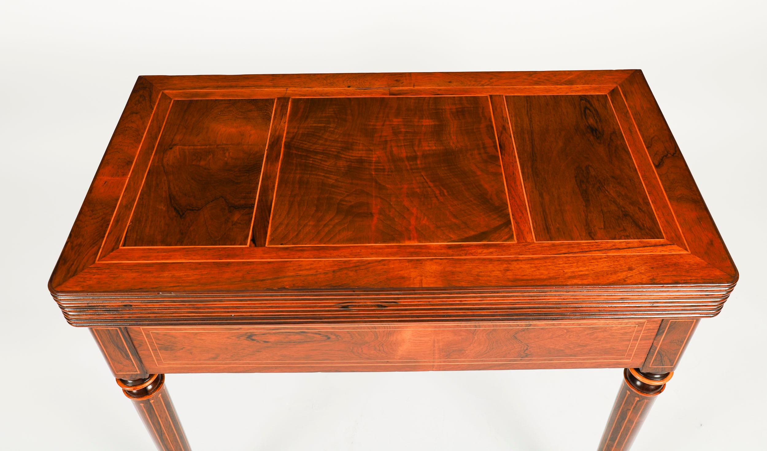 Antique Charles X Foldover Games Card Roulette Table Circa 1810 19th Century 8