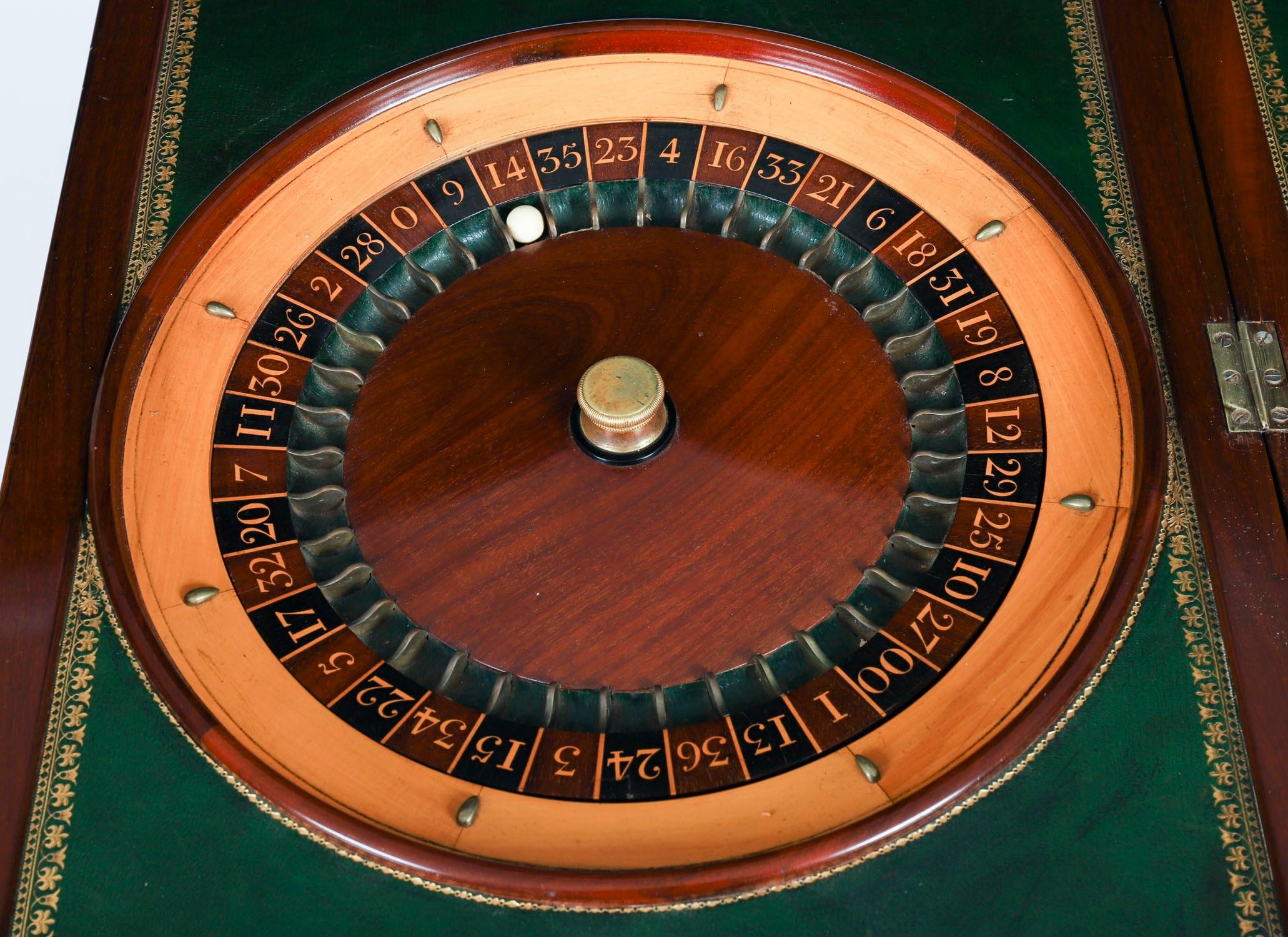 Antique Charles X Foldover Games Card Roulette Table Circa 1810 19th Century 3